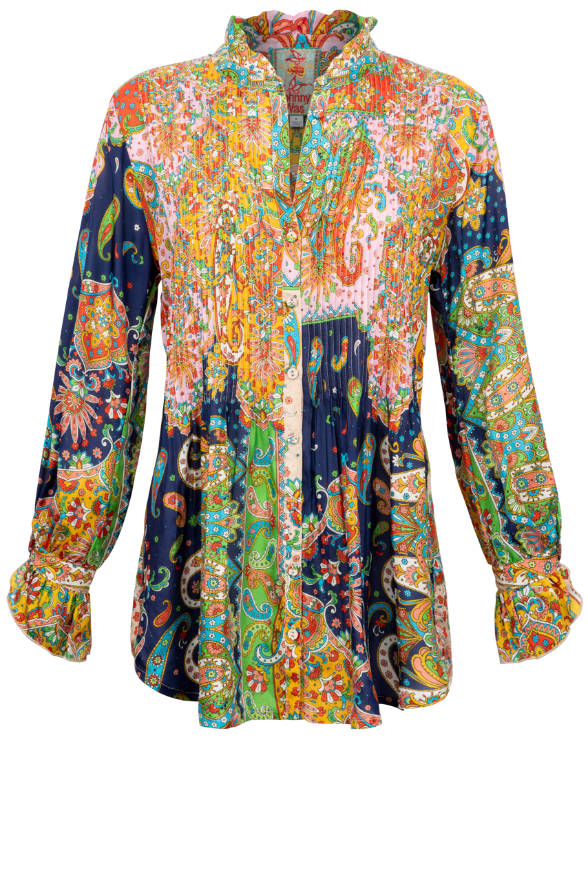 Johnny was 2025 silk tunic