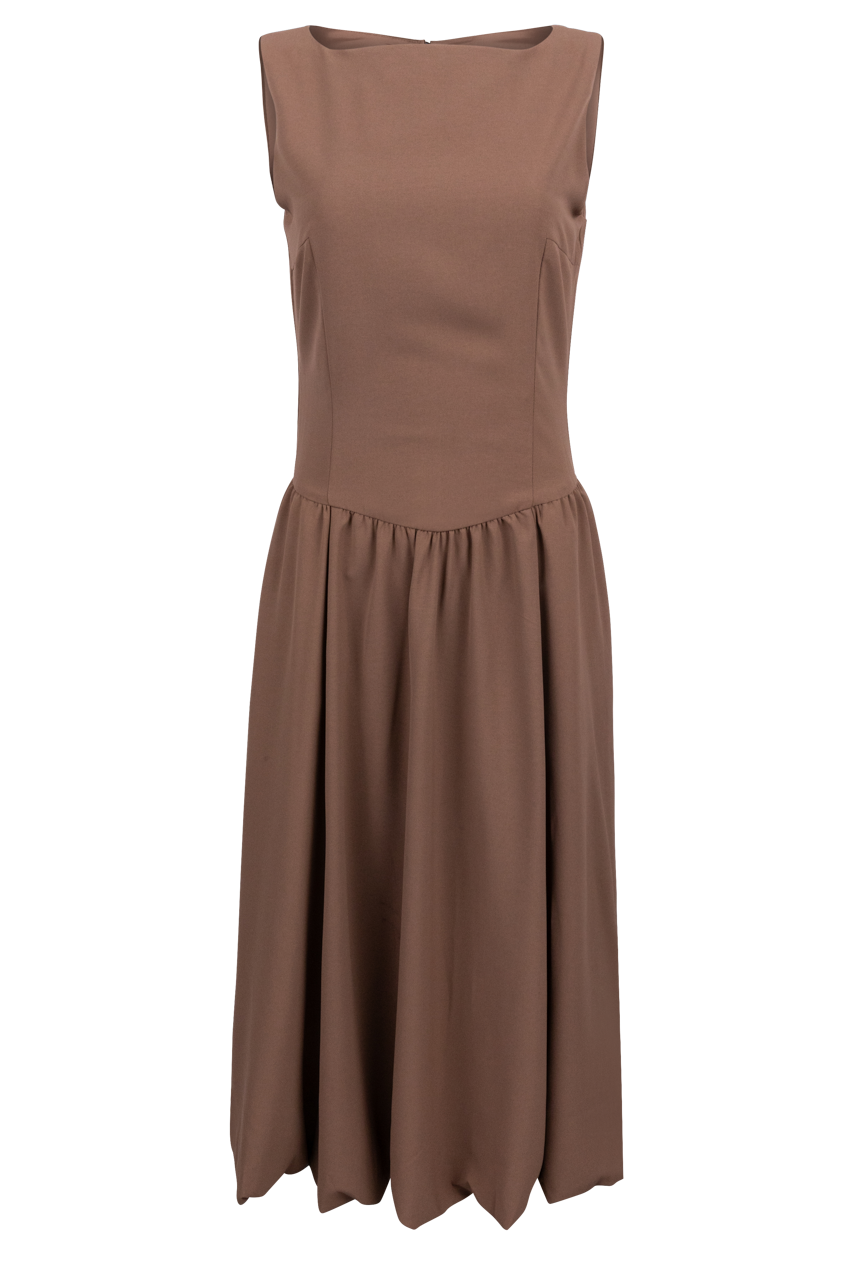 Edit by Nine Brown Open Back Western Dress