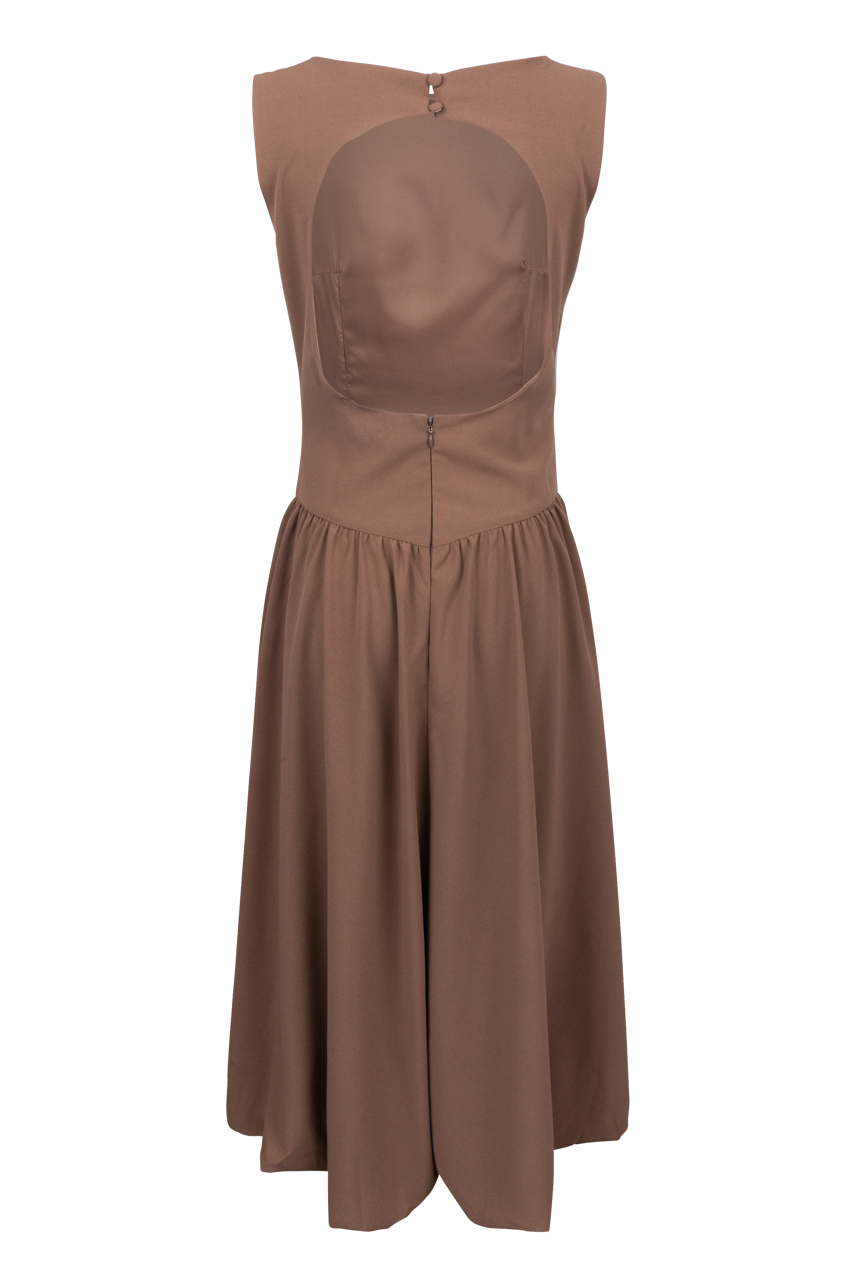 Edit by Nine Brown Open Back Dress