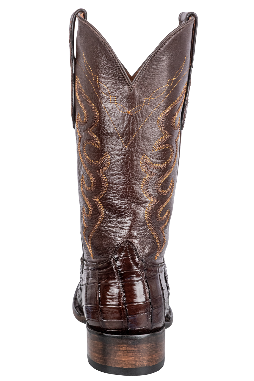 Black Jack Select Caiman Belly Cowboy Boots - Chocolate