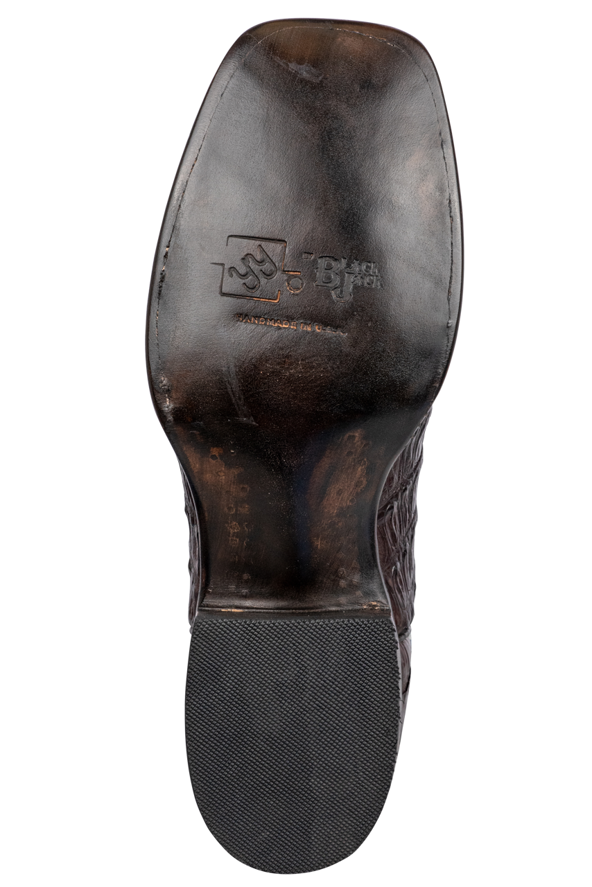 Black Jack Select Caiman Belly Cowboy Boots - Chocolate