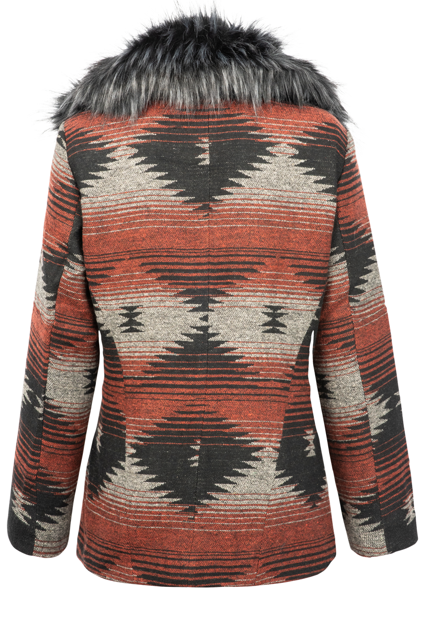 Cripple Creek Geometric Fur Jacket