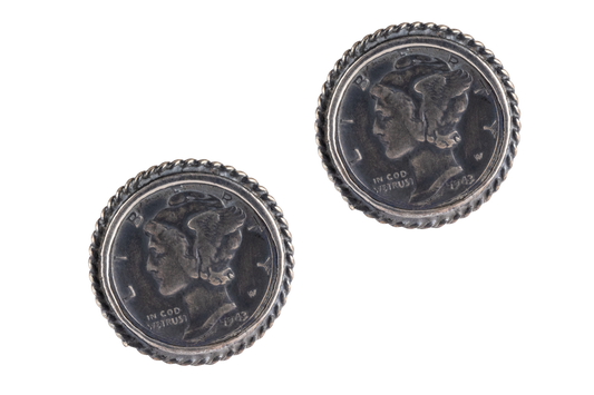 Clint Orms 1822 Winged Liberty Dime Cufflinks