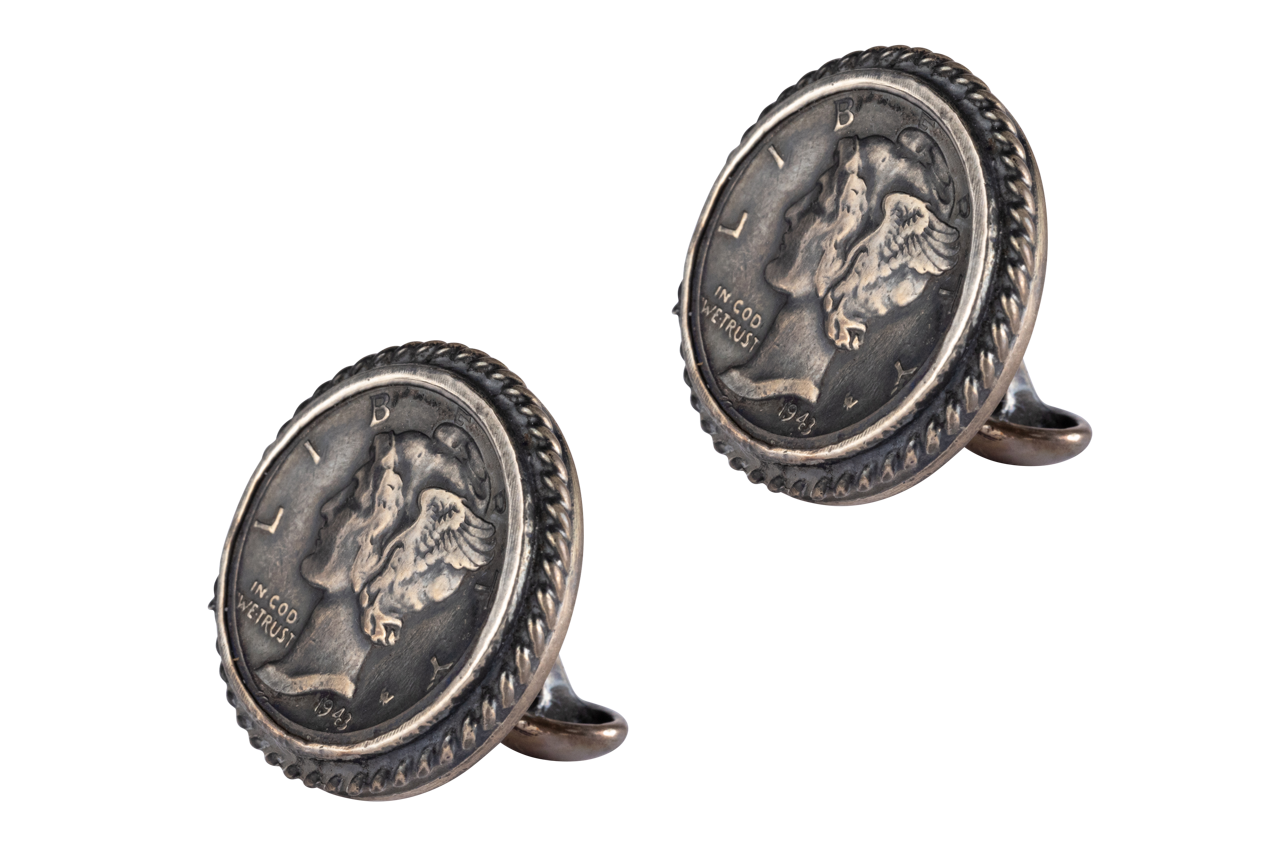 Clint Orms 1822 Winged Liberty Dime Cufflinks