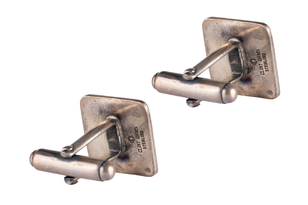 Clint Orms Sterling Silver Square Cufflinks