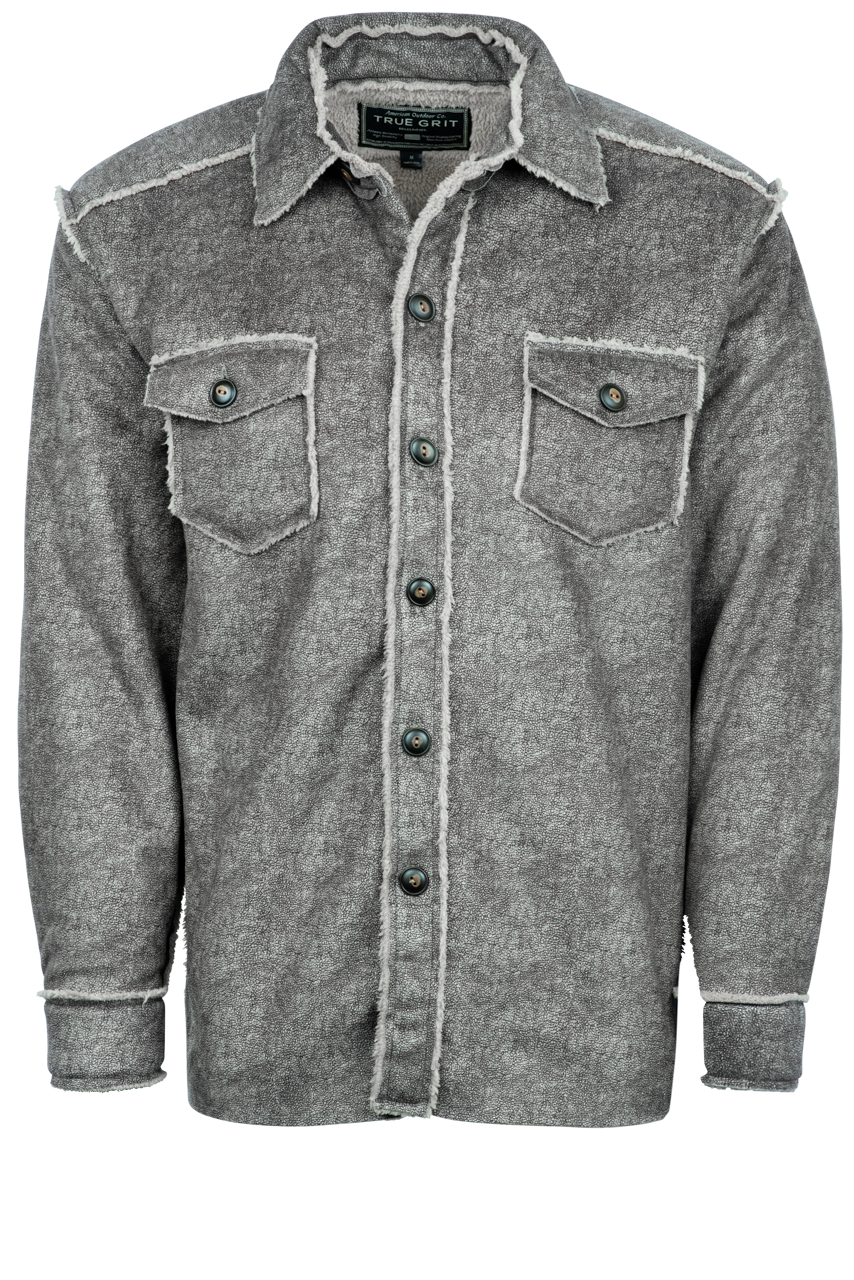 True Grit Pebble Sueded Western Shirt Jacket Pinto Ranch