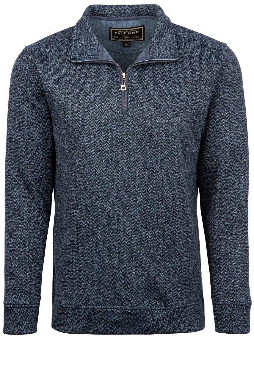 True Grit Herringbone Fleece Sweater