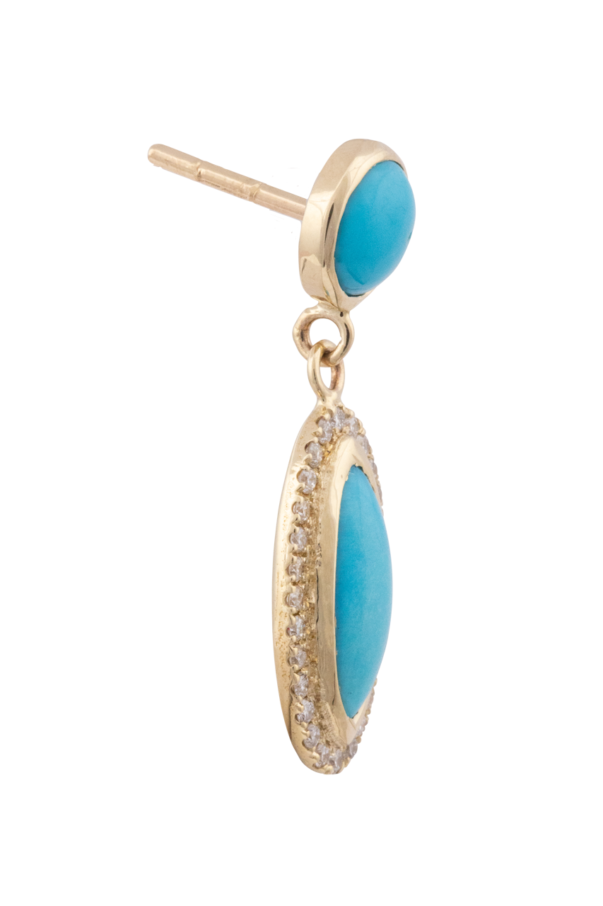 Sleeping Beauty Turquoise Dangle Earrings