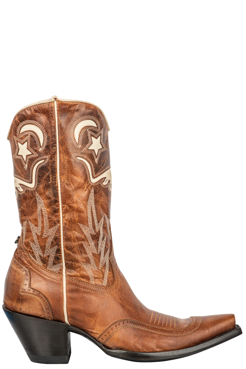 Double D by Old Gringo Longhorn Cowgirl Boots - Brown