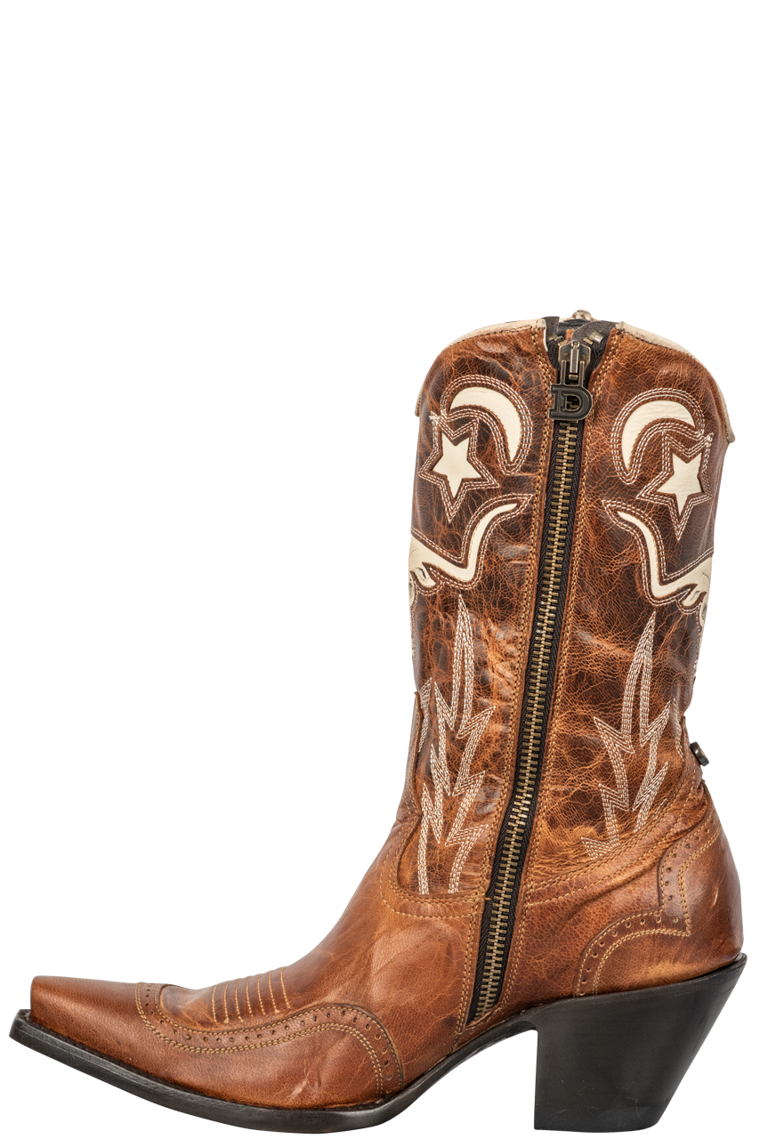 Double D by Old Gringo Longhorn Cowgirl Boots - Brown