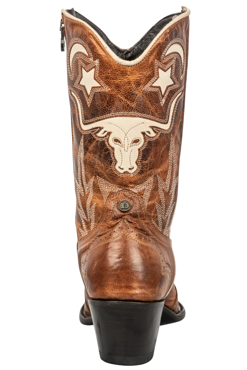 Double D by Old Gringo Longhorn Cowgirl Boots - Brown