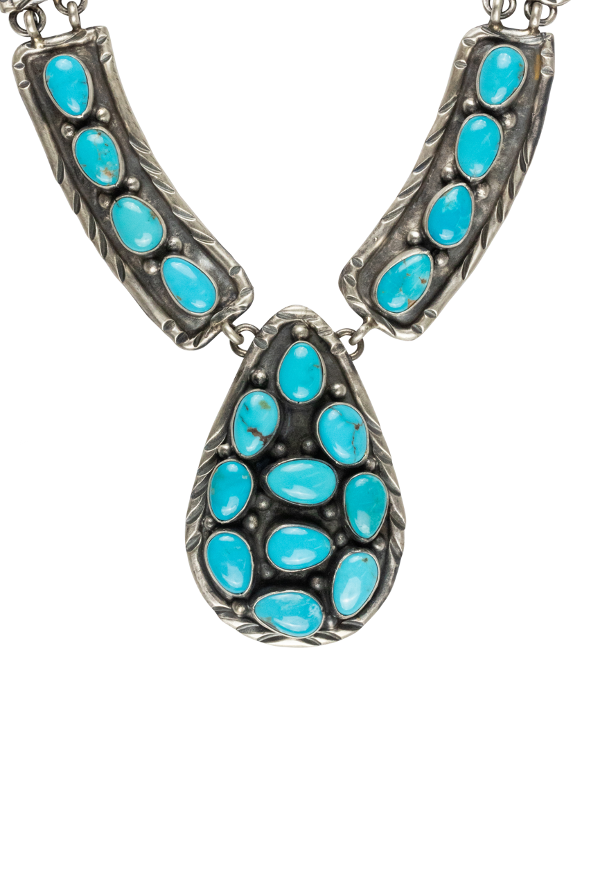 Kingman Turquoise Necklace Set