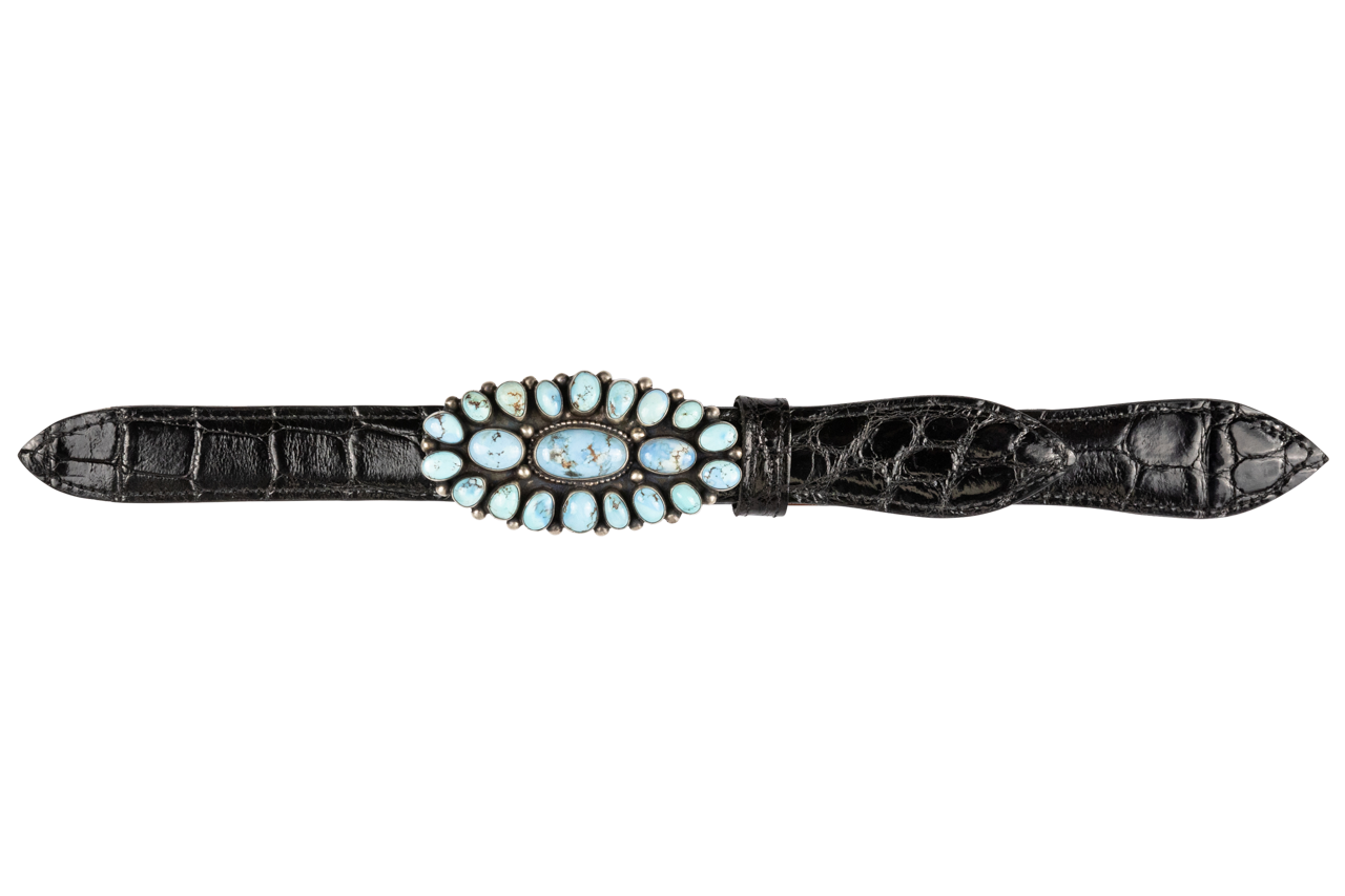 Diva Diamonds Golden Hills Turquoise Western Single Belt  display picture 3