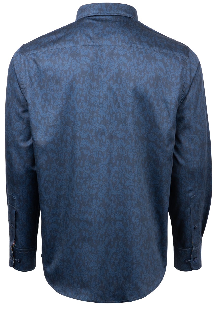 David Smith Australia Ink Paisley Button-Front Shirt