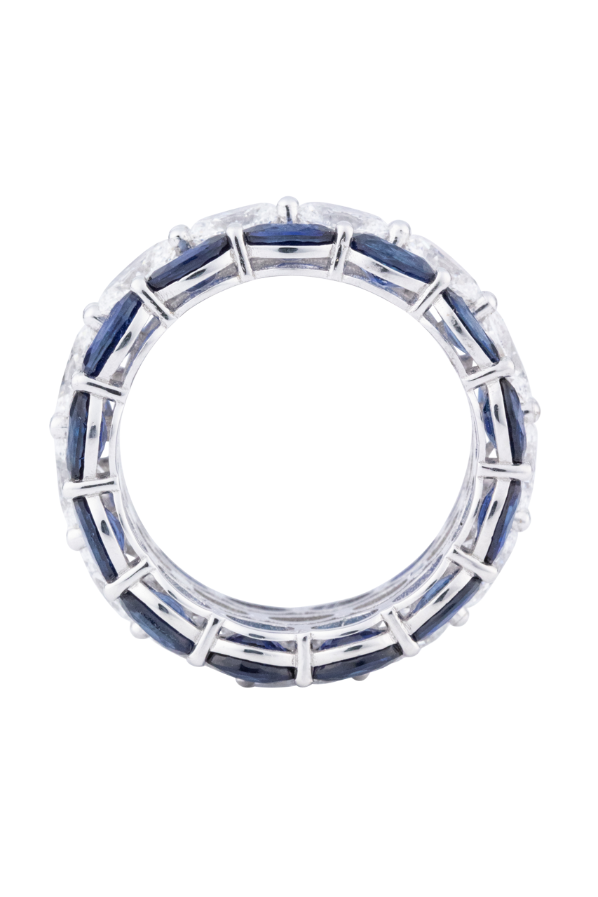 Diamond & Sapphire Eternity Band