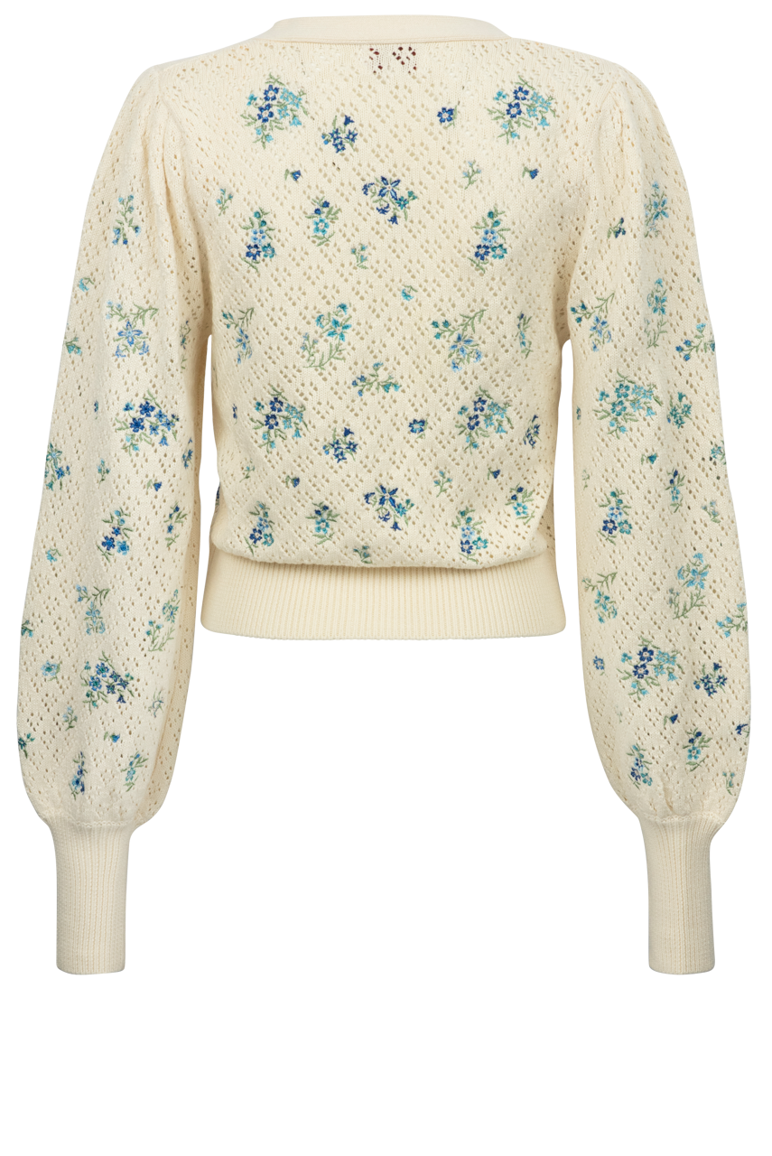 Driftwood Eyelet Cropped Cardigan