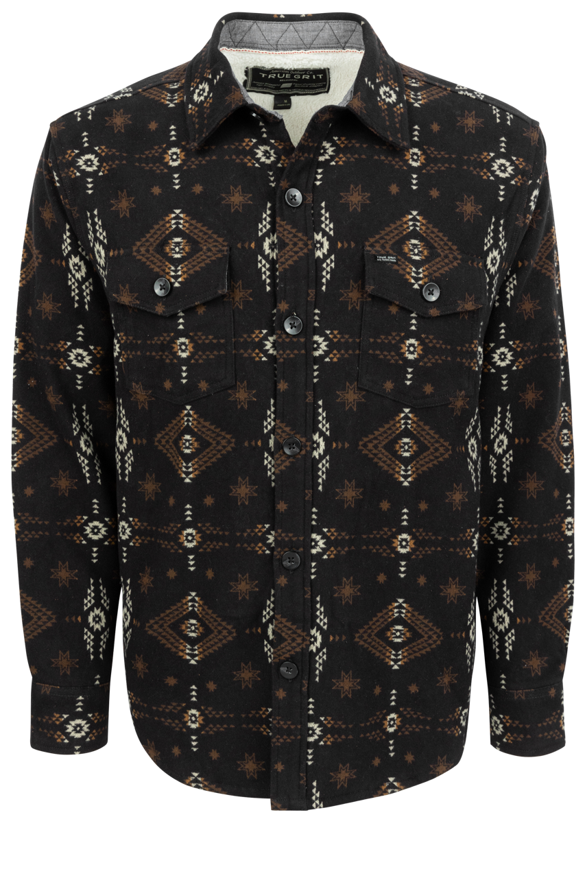 True Grit Dakota Summit Western Shirt Jacket Pinto Ranch