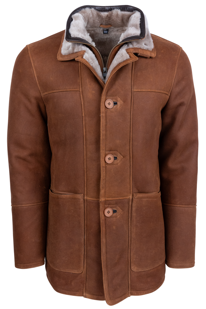 Pinto Ranch Western Camel Shearling Coat | Pinto Ranch
