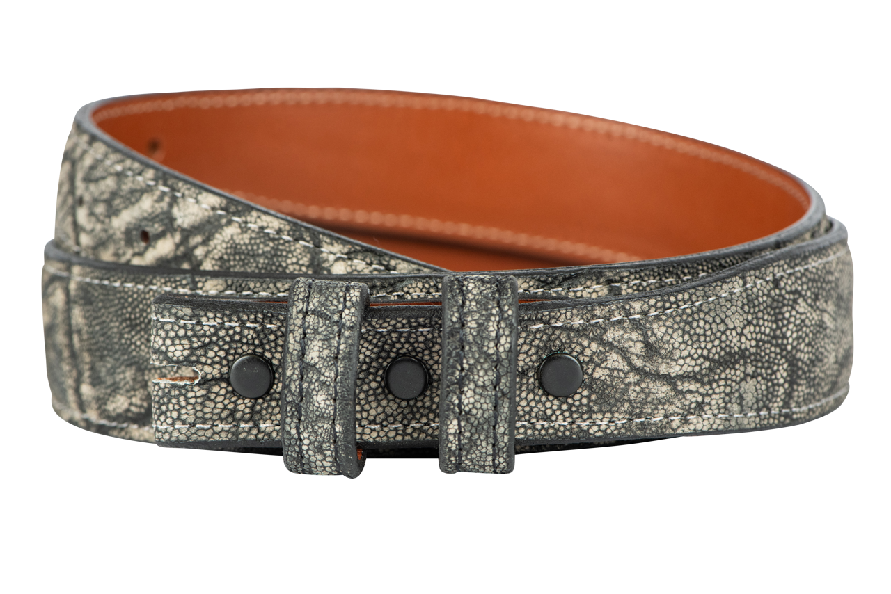 Chacon 1.25" Elephant Tapered Belt Strap - Granite