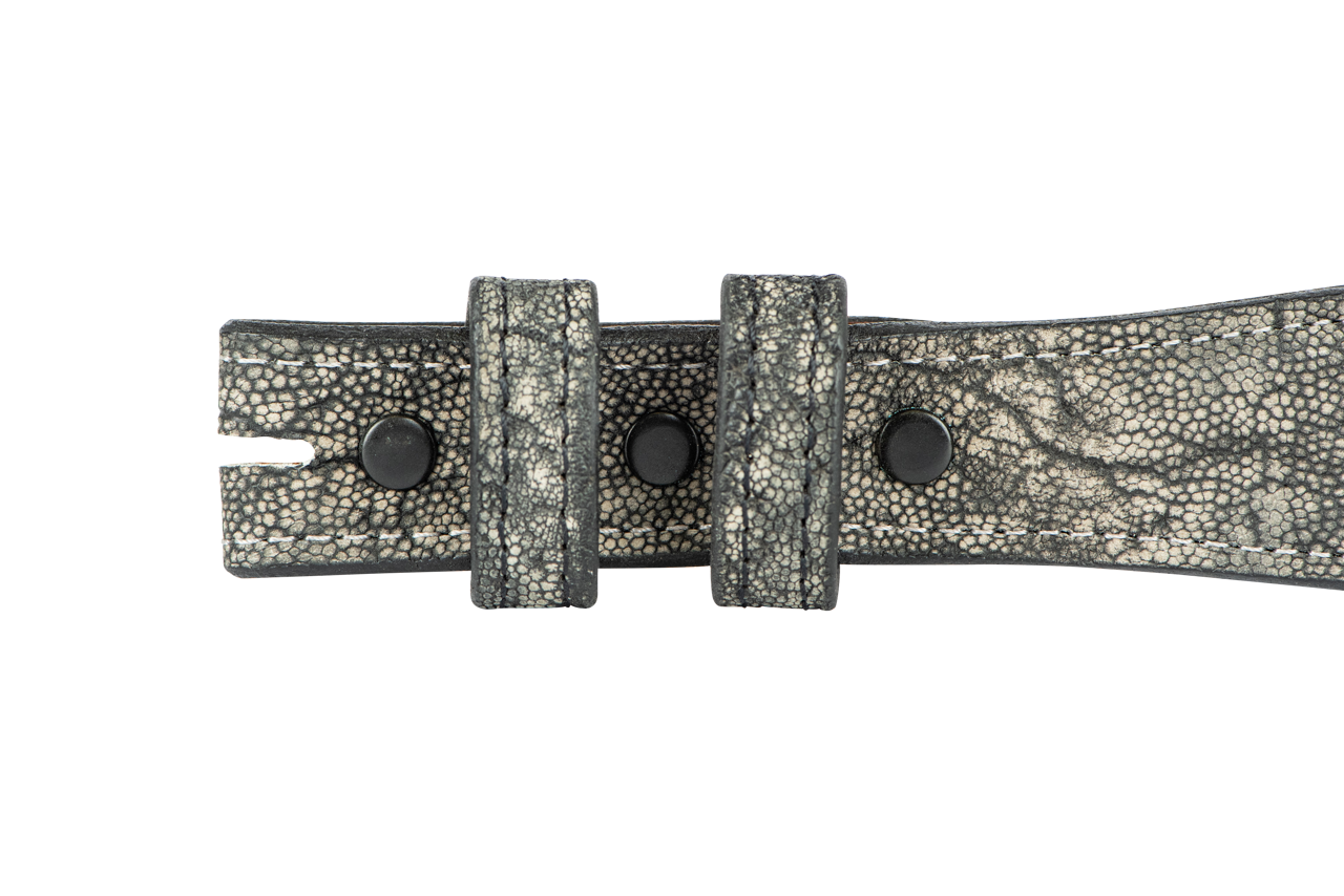 Chacon 1.25" Elephant Tapered Belt Strap - Granite
