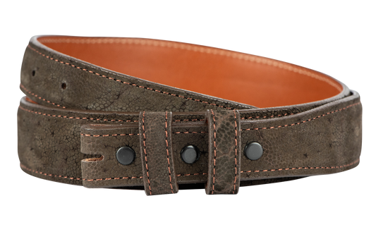 Chacon 1.25" Elephant Tapered Belt Strap - Chocolate