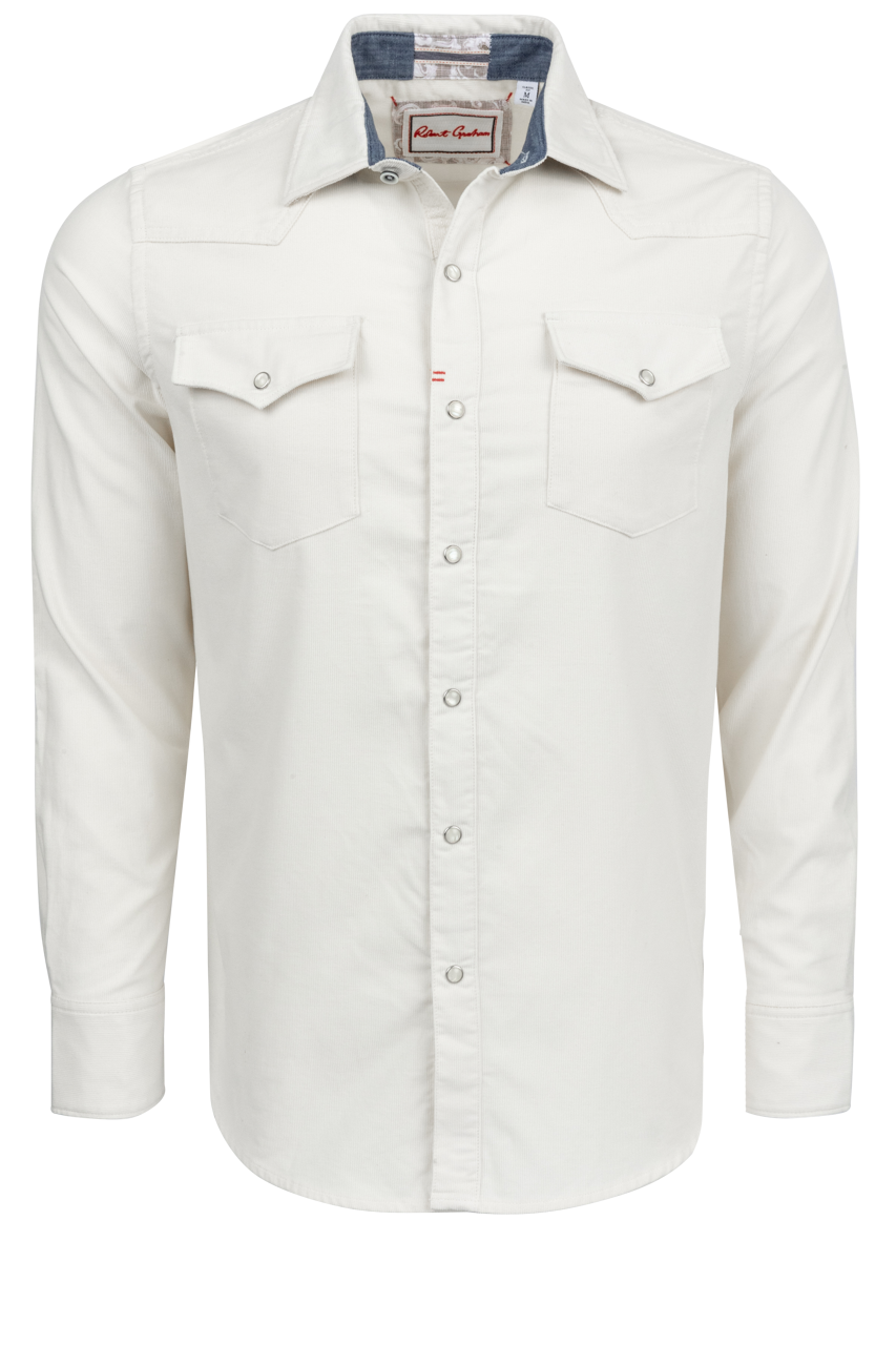 Robert Graham Wyatt Button-Front Shirt - Ivory