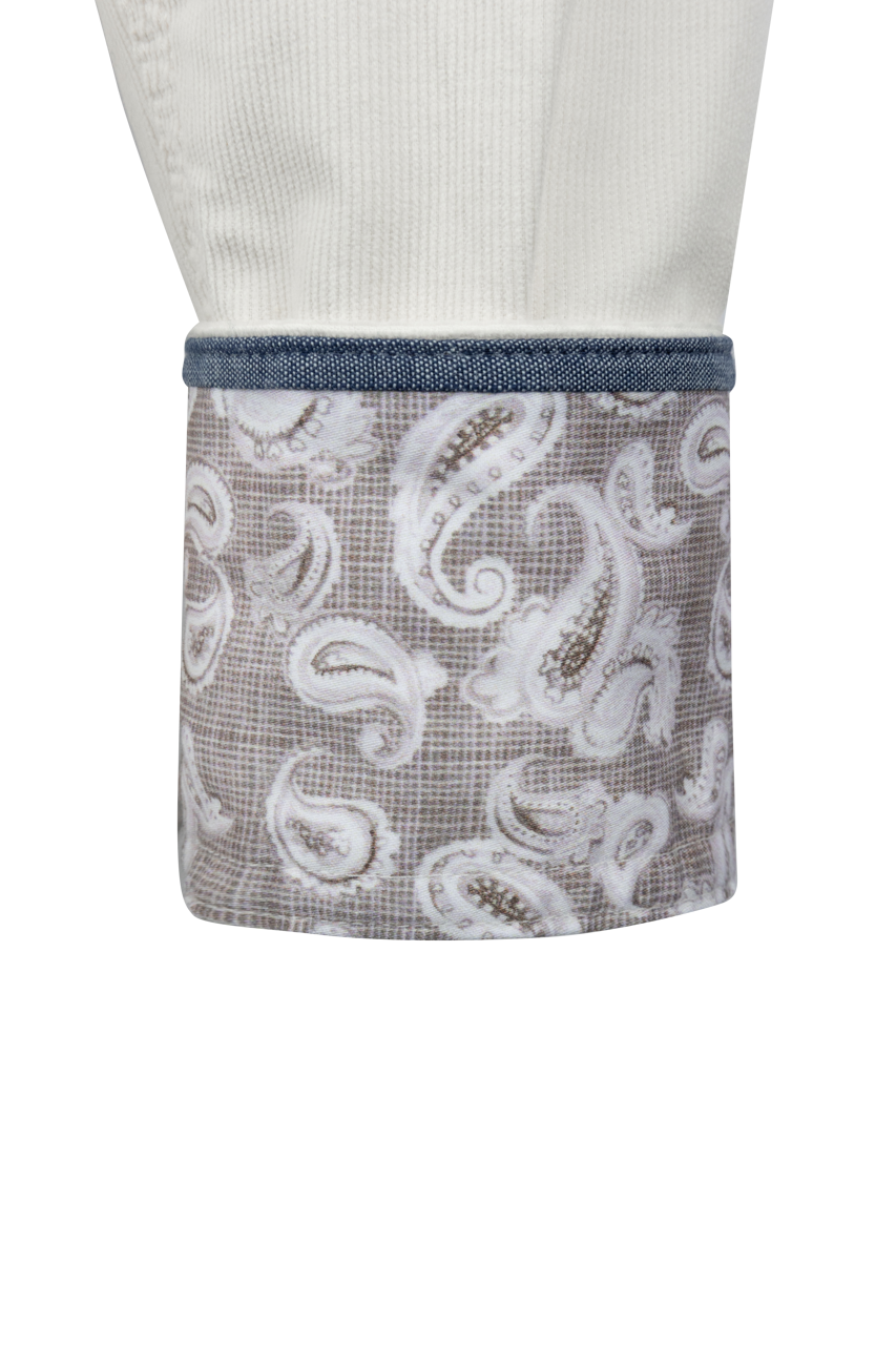 Robert Graham Wyatt Button-Front Shirt - Ivory