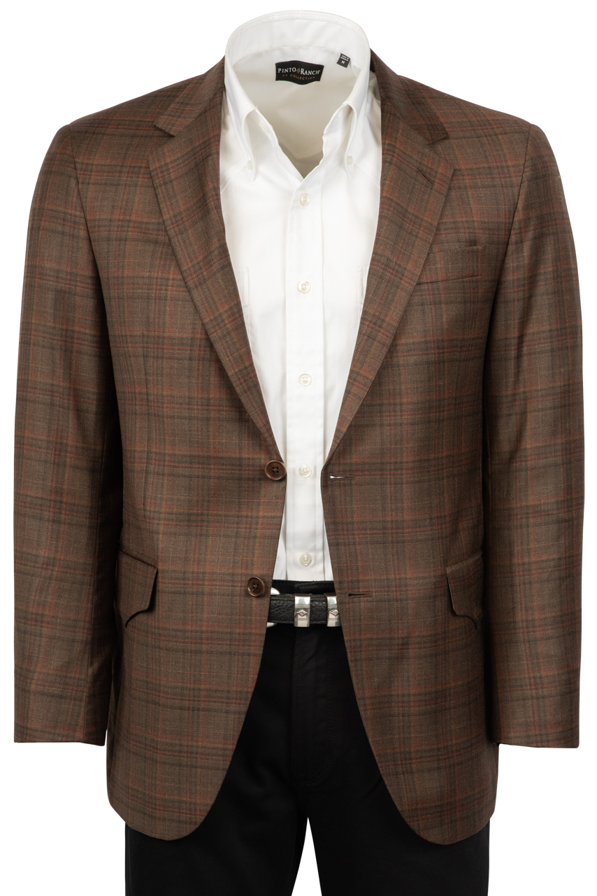 Pinto Ranch Rust Plaid Sport Coat
