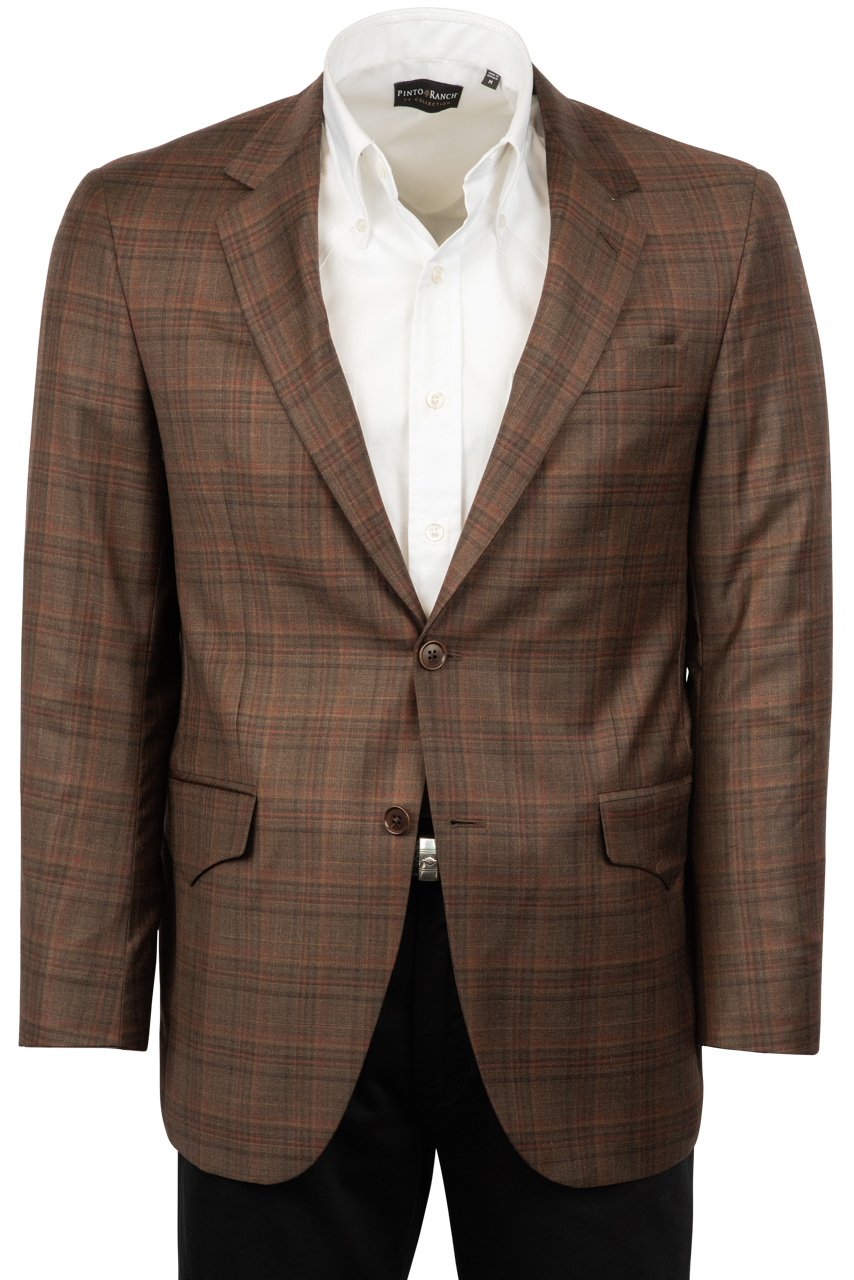 Pinto Ranch Rust Plaid Sport Coat