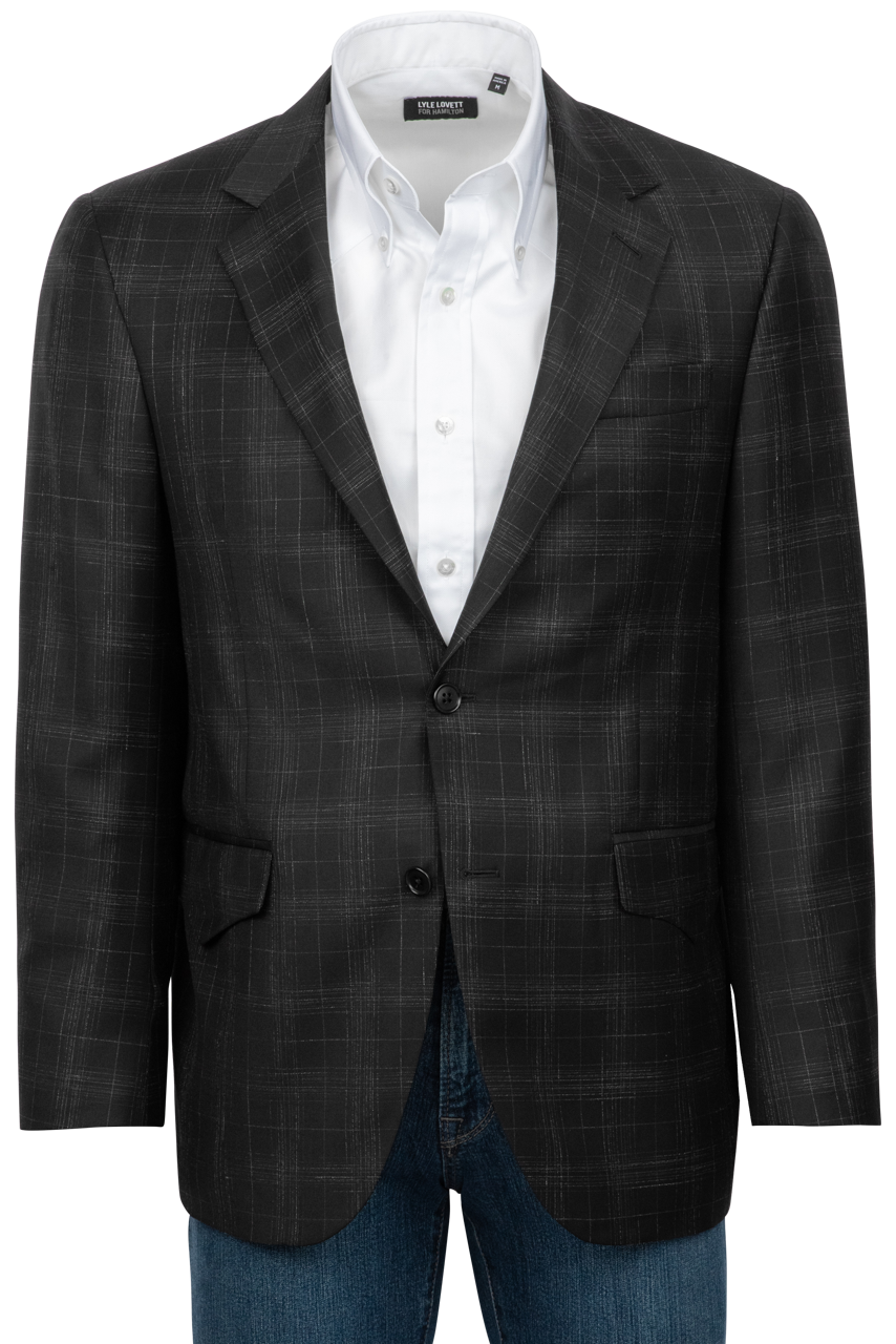 Black plaid sport coat hotsell