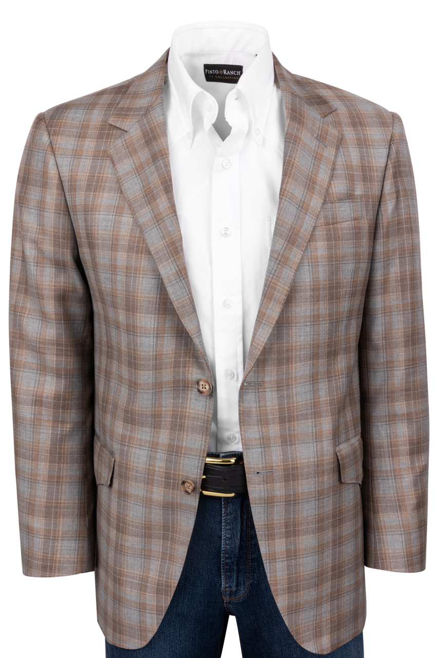 Pinto Ranch Tan Plaid Sport Coat