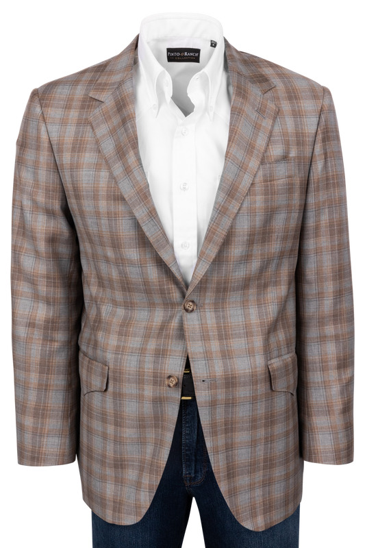 Pinto Ranch Tan Plaid Sport Coat