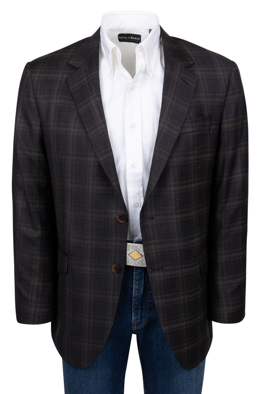 Pinto Ranch Black Plaid Sport Coat