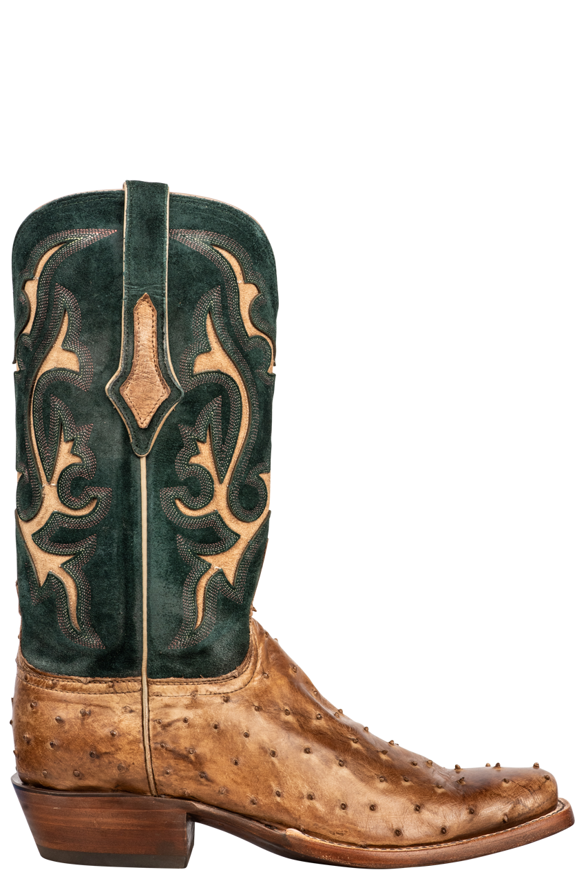 Lucchese ostrich square toe boots hotsell