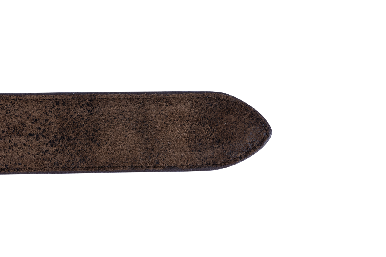 Stallion 1.5" Vintage Goat Belt Strap - Chocolate