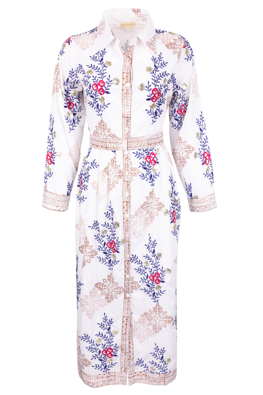 RubyYaya Haveli White Maxi Dress