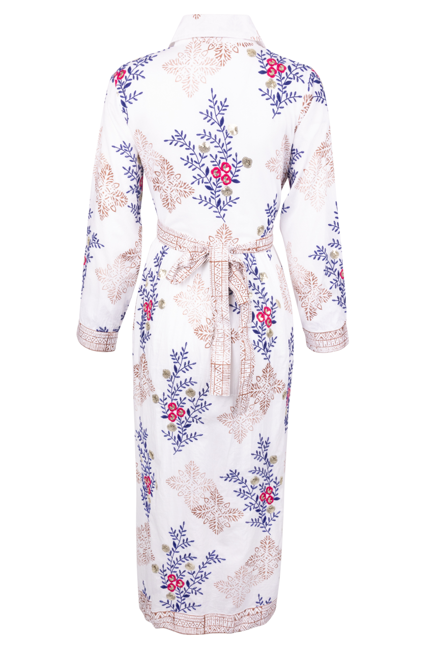 RubyYaya Haveli White Maxi Dress