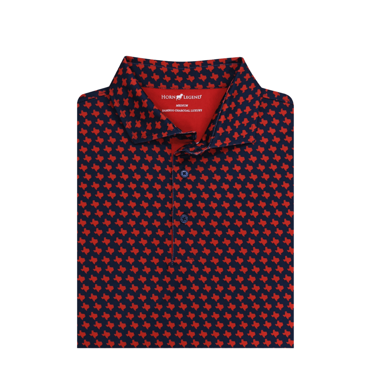 Horn Legend Texas Inspired State Performance Polo - Navy