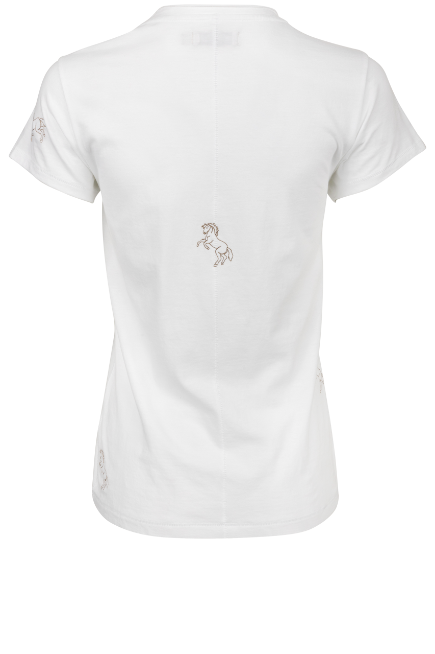 Catherine Gee Embroidered Horse Tee