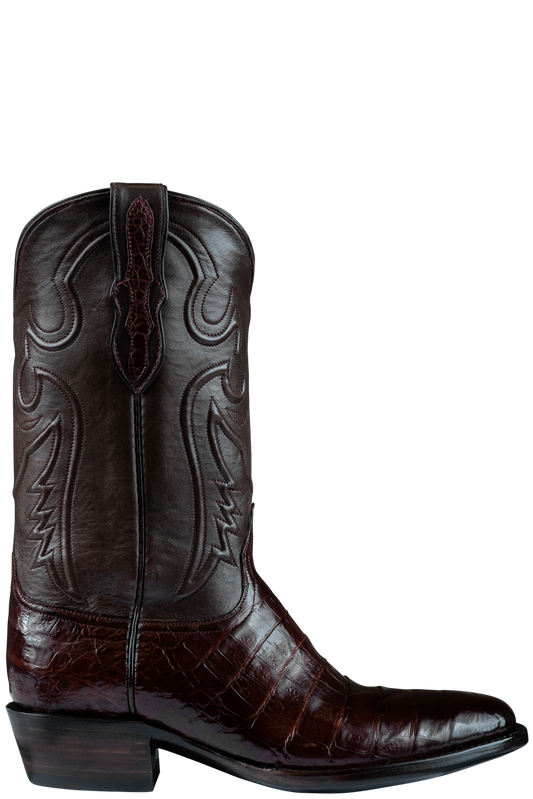 Black Jack Men's Select Caiman Belly Cowboy Boots - Italian Red