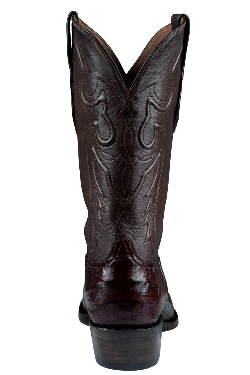 Black Jack Select Caiman Belly Cowboy Boots - Italian Red
