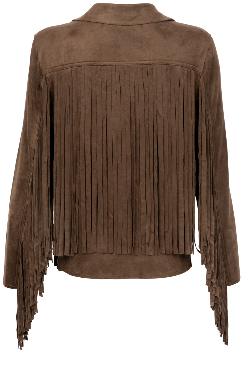 W.A.Y. Faux Suede Fringe Jacket