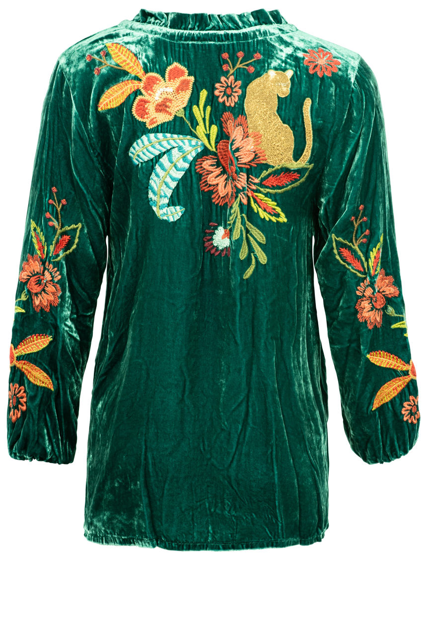 Johnny Was Isabella Velvet Field Blouse