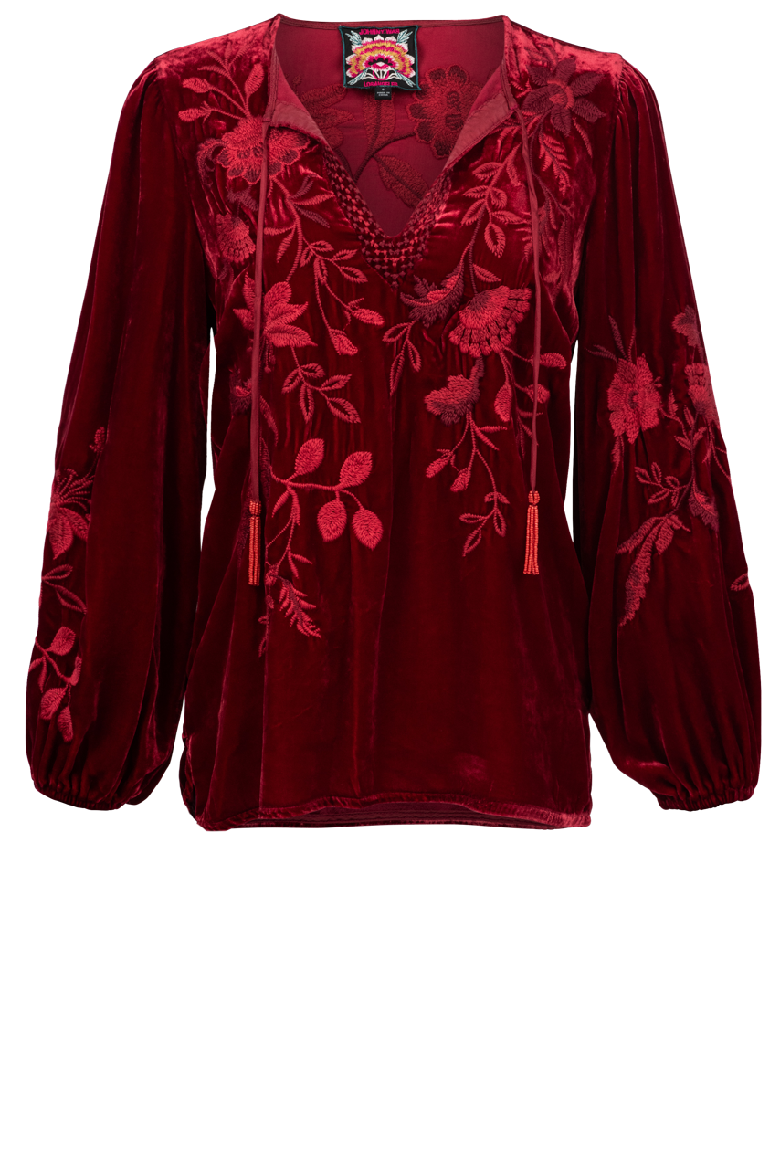 Johnny Was Junie Velvet Blouse