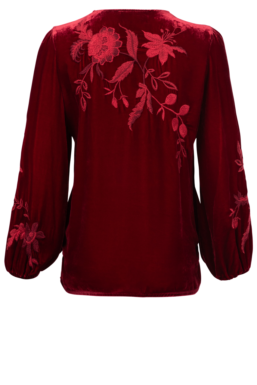 Johnny Was Junie Velvet Blouse