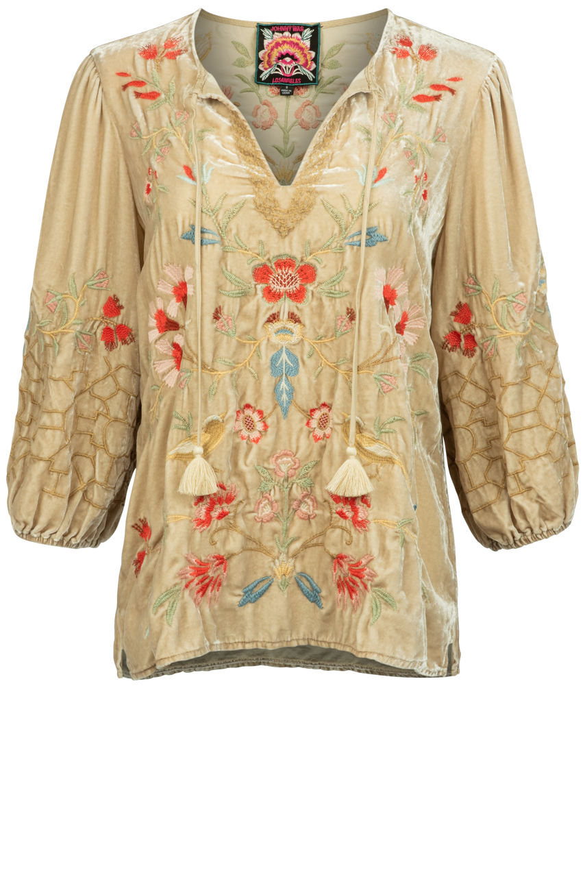 Johnny Was Velvet Clara Blouse