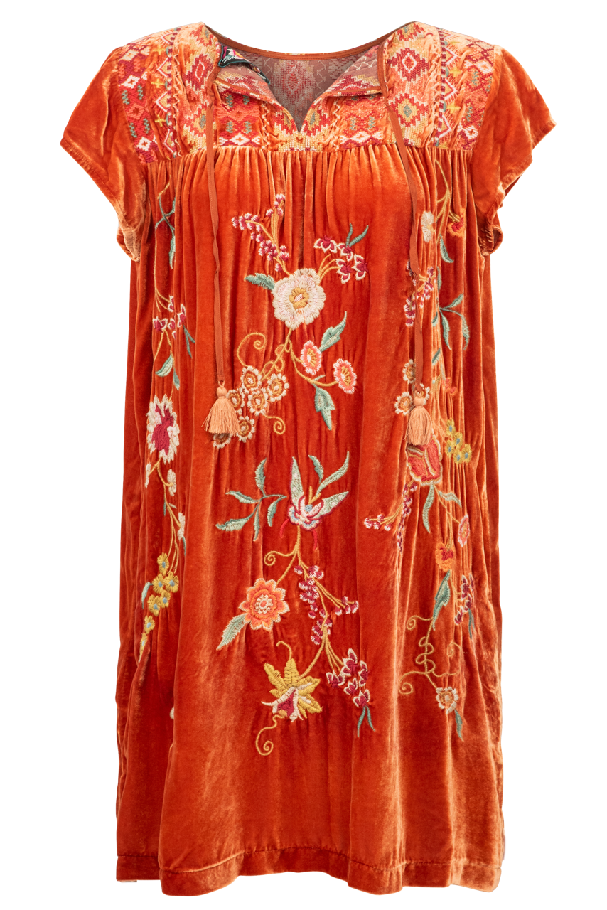 Johnny Was Velvet Suki Petal Dress