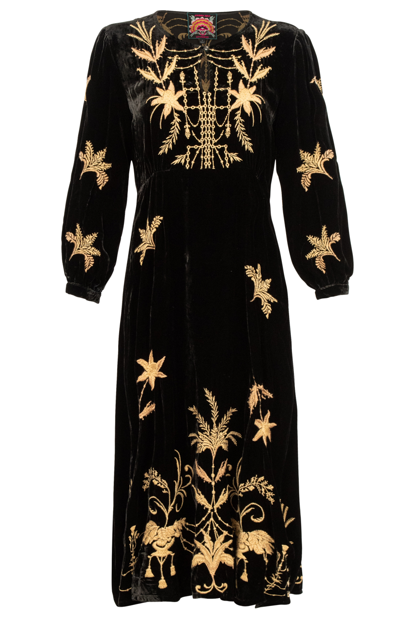 Johnny Was Velvet Palmira Midi Dress