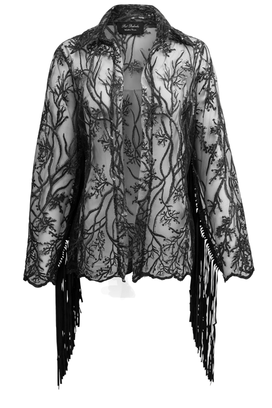 Pat Dahnke Embroidered Lace Jacket