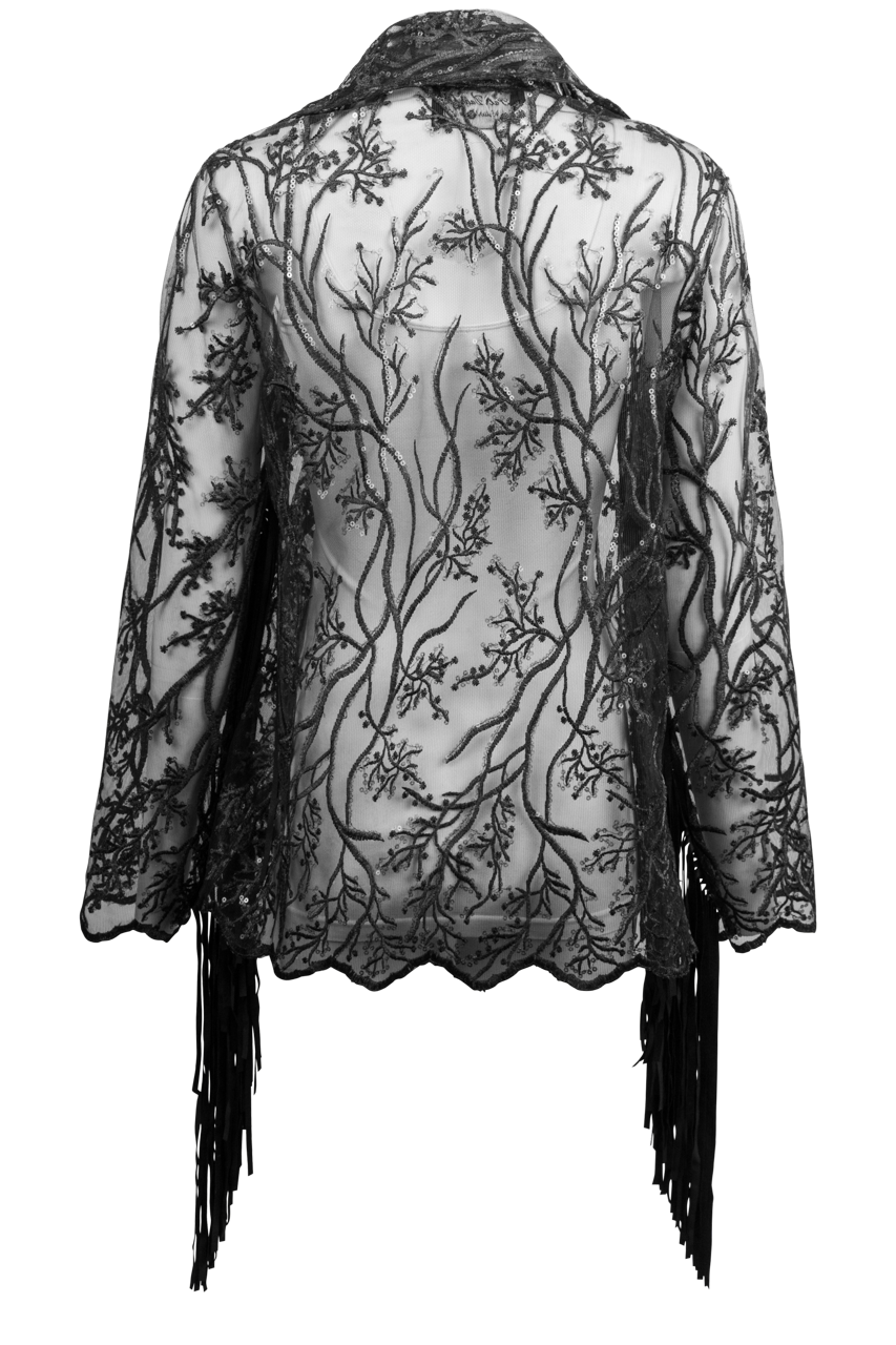 Pat Dahnke Embroidered Lace Jacket